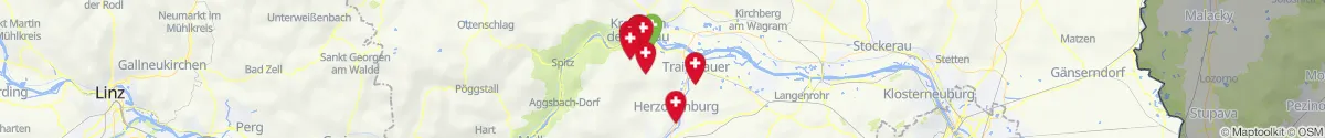 Kartenansicht für Apotheken-Notdienste in der Nähe von Paudorf (Krems (Land), Niederösterreich)